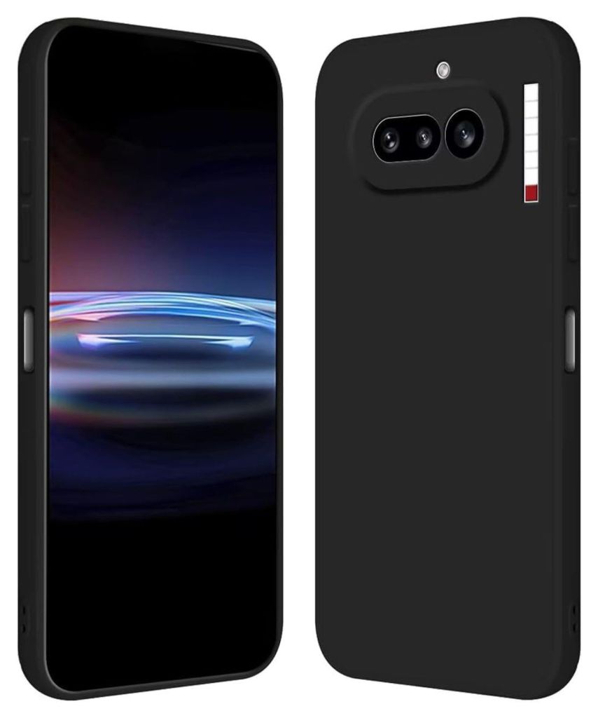 Handyhülle für Nothing Phone 4a Silikon TPU Dünn Stoßfest Flexibel Case Schwarz