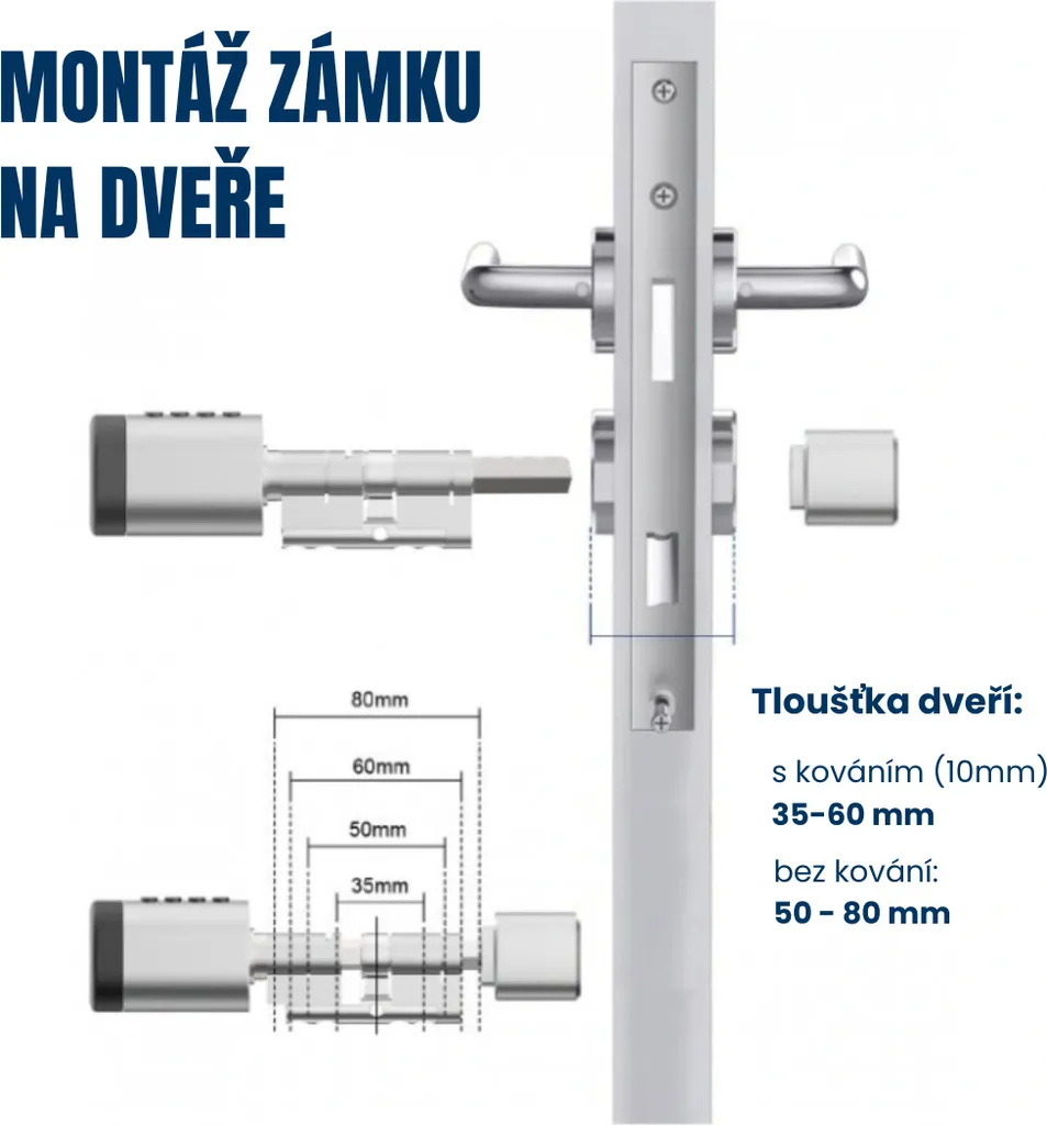 Serrure Connectée BOT Smart Lock TTLock L2 Argentée Longueur de Base - 11