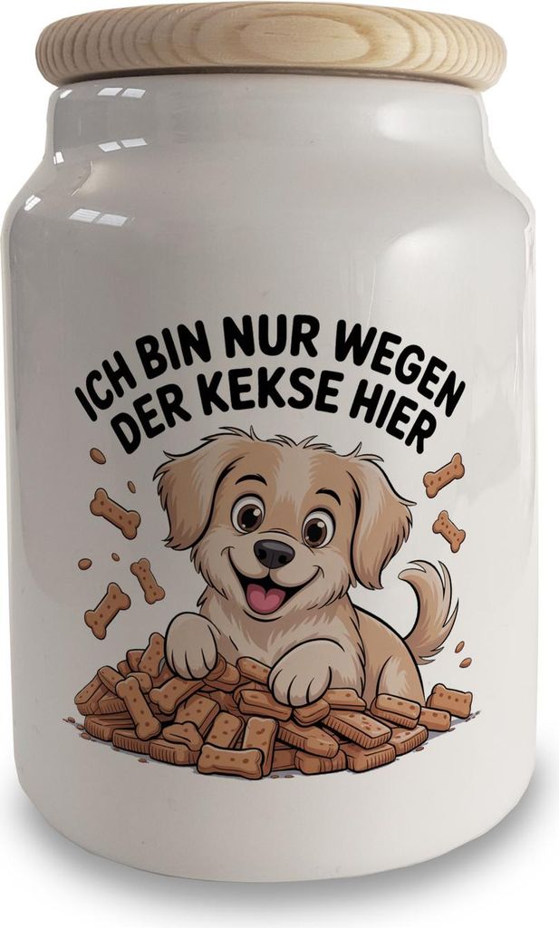 Hunde Keksdose Ich bin nur wegen der Kekse hier für Hundeliebhaber