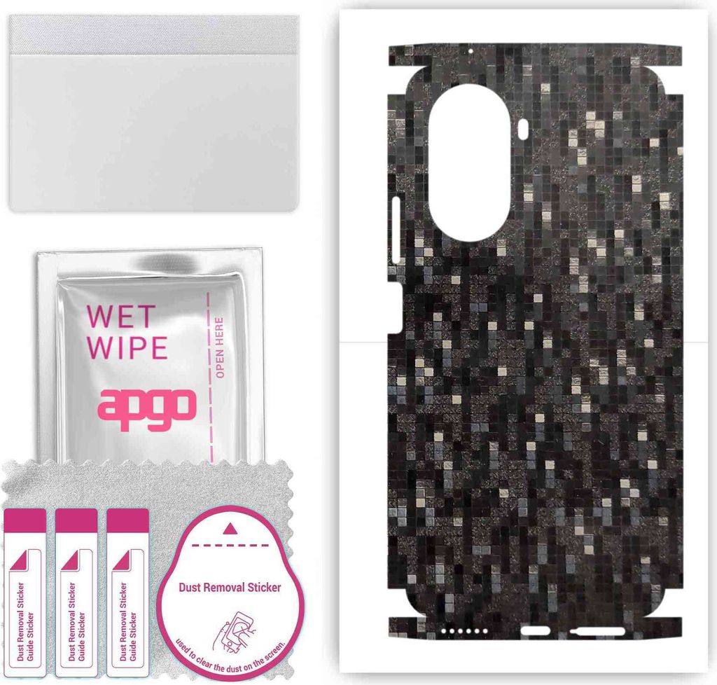apgo Rückseite + Seiten Schutzfolie, Skin, kompatibel mit Huawei Nova 10 SE, Hinten Displayschutzfolie aus Vinylfolie, kratzfest, einfache Montage...