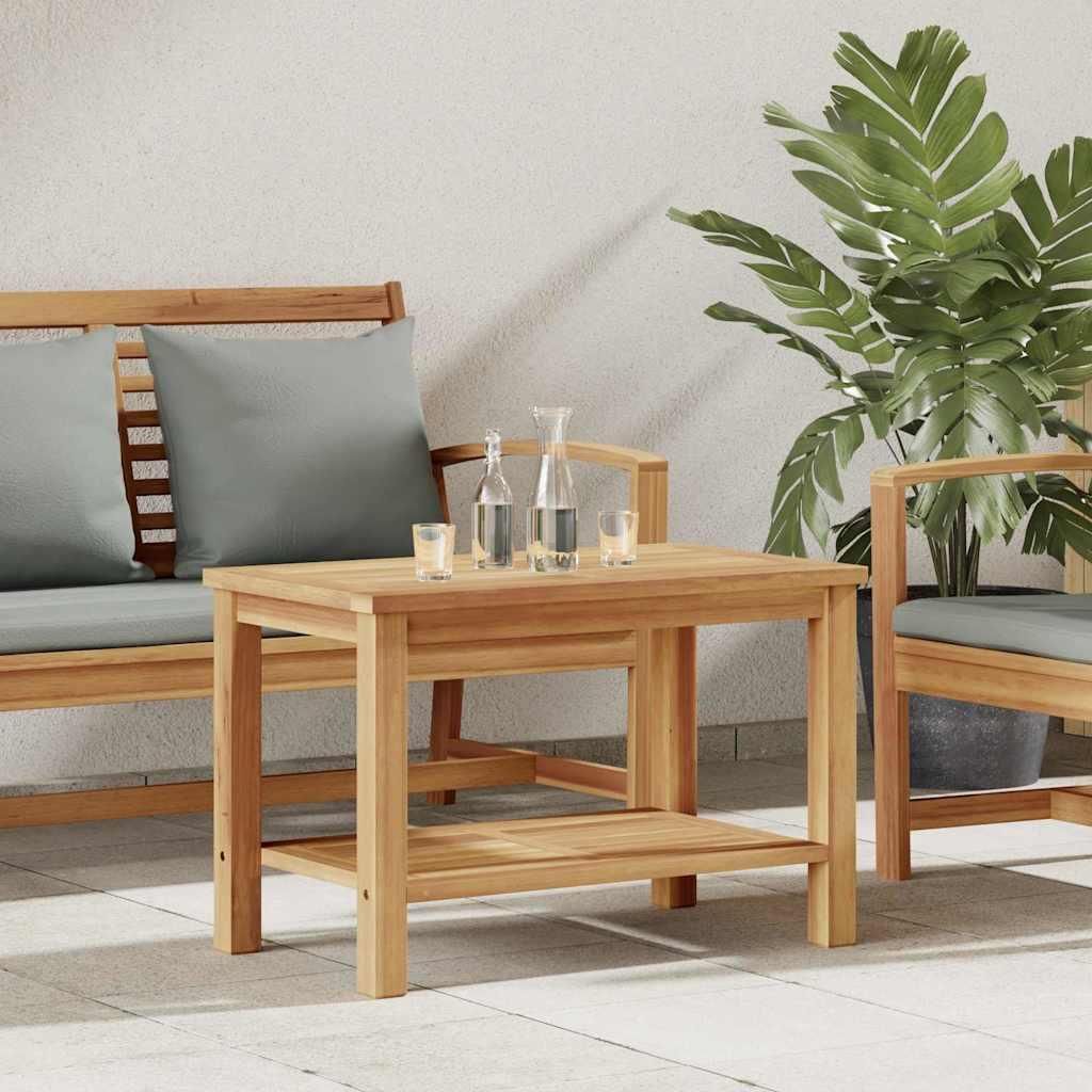 Stabli Möbel Couchtisch Braun 70 x 40 x 45 cm Massives Teakholz Gartentische CC4706