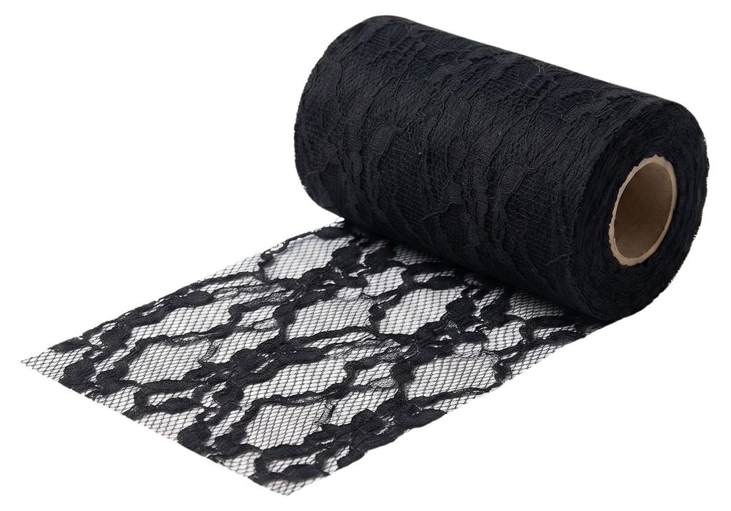 G.schmückt Tischband Spitze 15 cm x 25 m, schmales Dekoband Produktbild 