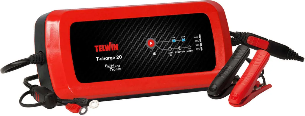 Chargeur d'Entretien 12V 24V Automatique Telwin T-Charge 20 avec Testeur