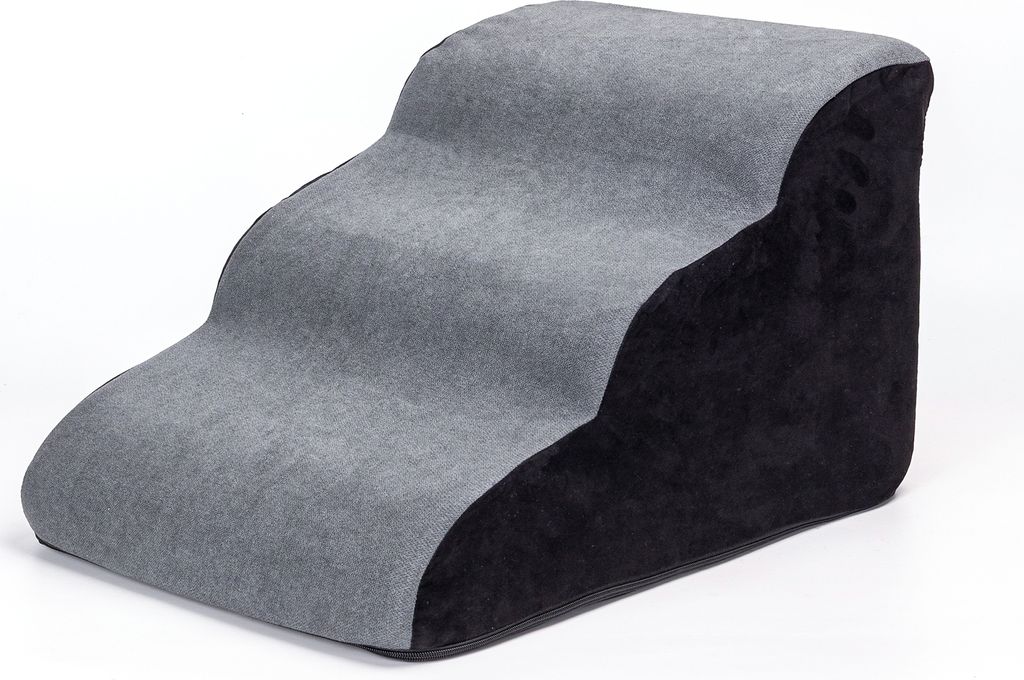 Nobleza Hundetreppe für Kleine Hunde, 3 Stufen Waschbarem Bezug und Rutschfestem Boden 56x40x35cm