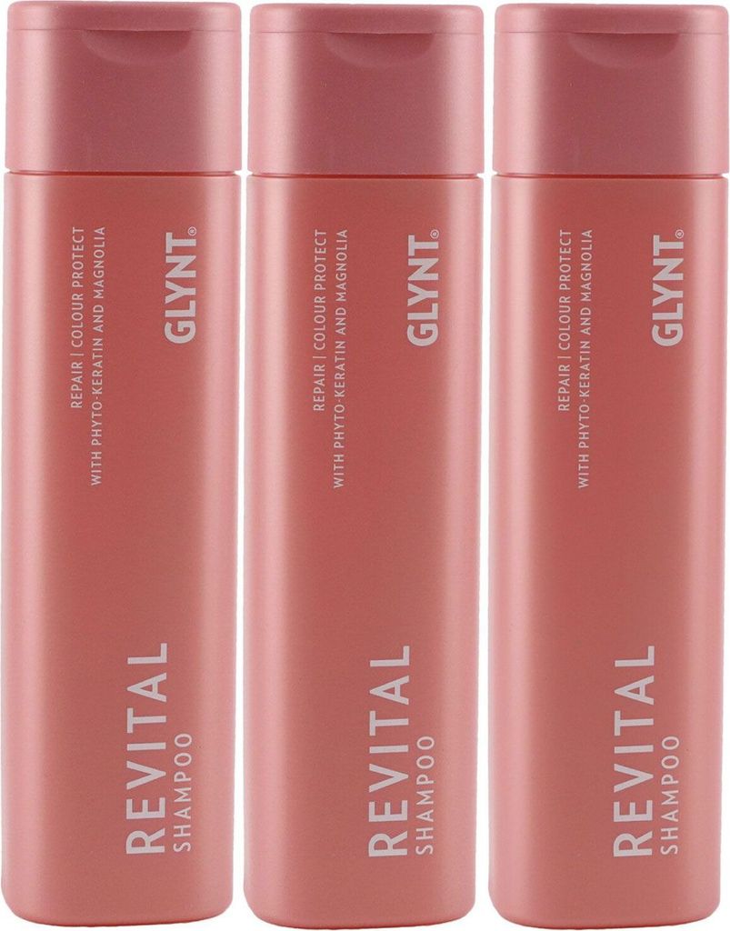 GLYNT Revital 3 x 250 ml Shampoo für coloriertes Haar Set Produktbild 