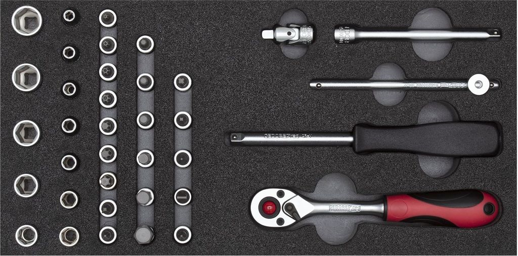 GEDORE red R22150006 Steckschlüssel-Satz 1/4" 2/6 CT-Modul 37-teilig, 3301705