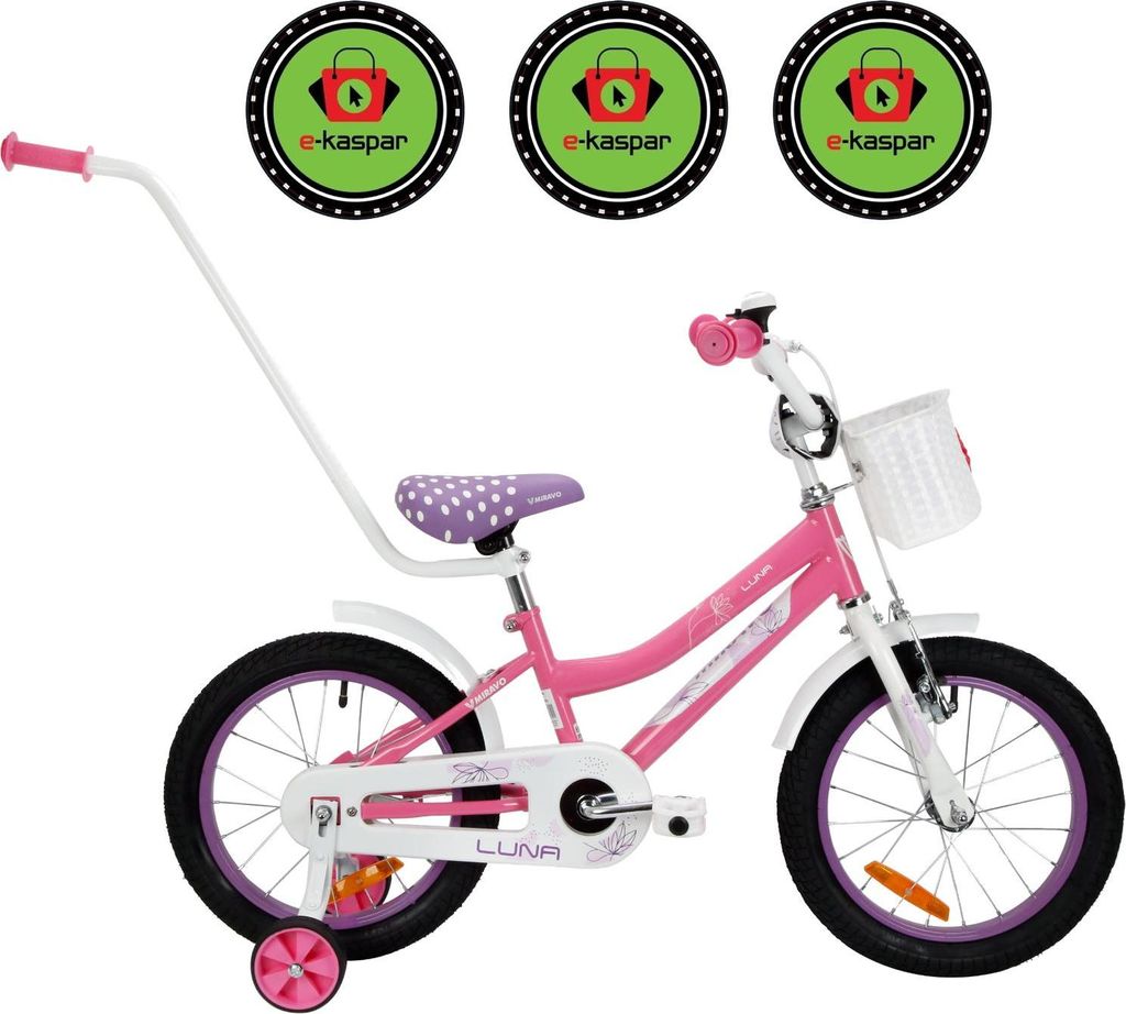 Kinderfahrrad 16 Zoll Fahrrad Für Mädchen Mit Korb Und Leitfaden + Gratis