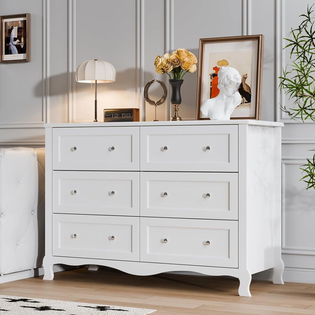 ALIGHTUP Kommode mit 6 Schubladen, Holzkommode
