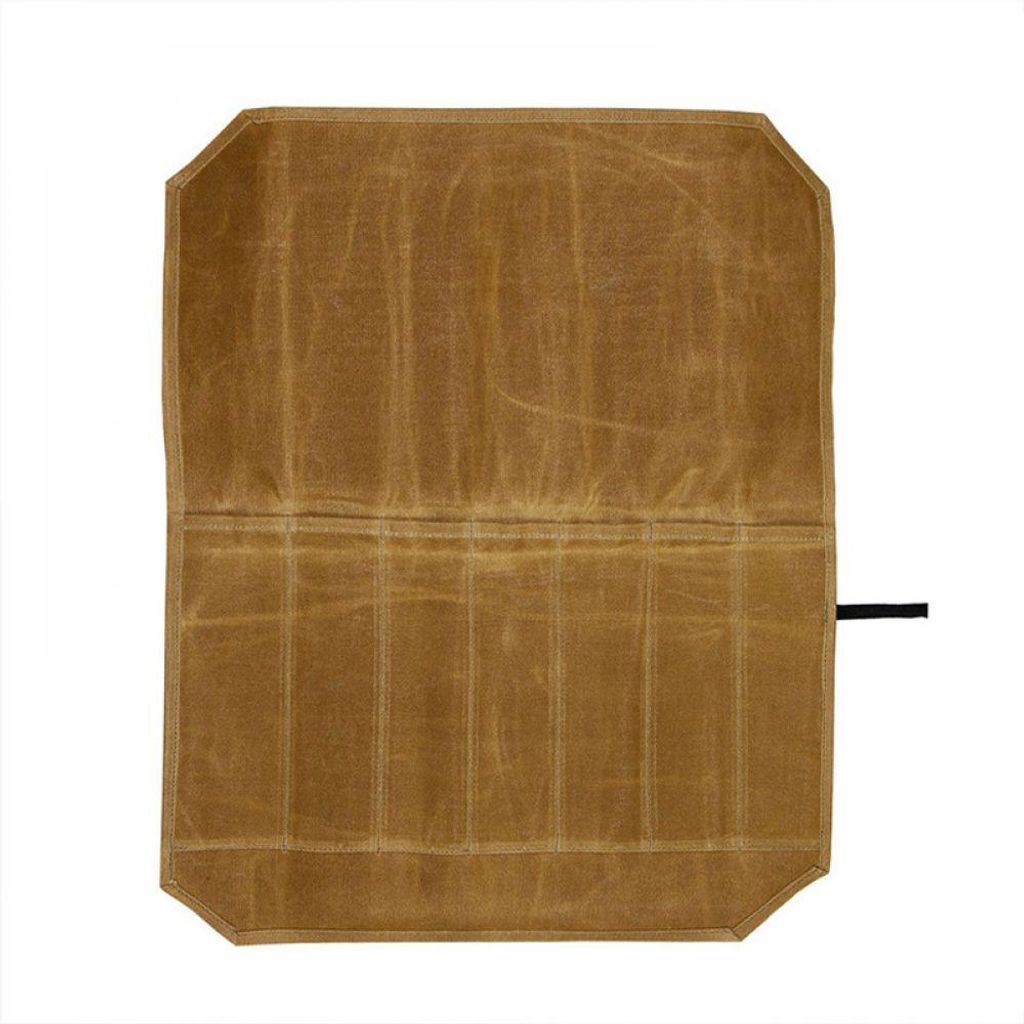 Aufbewahrungsbeutel und Messertaschen aus Wachstuch für Küchenmesser und -utensilien (khaki)