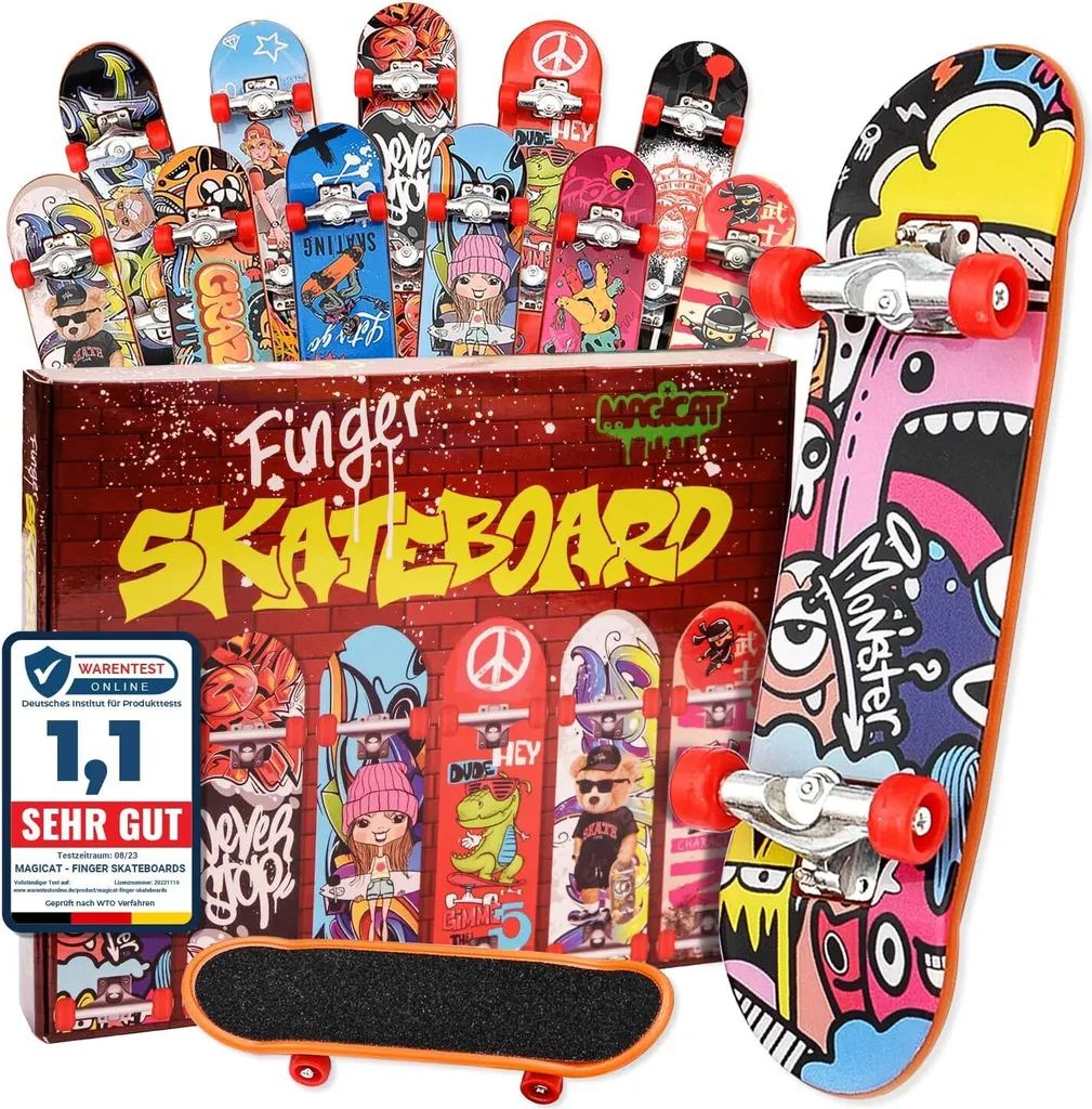 Finger Skateboard Anti-stress - 12 Jouets de Précision pour les Doigts