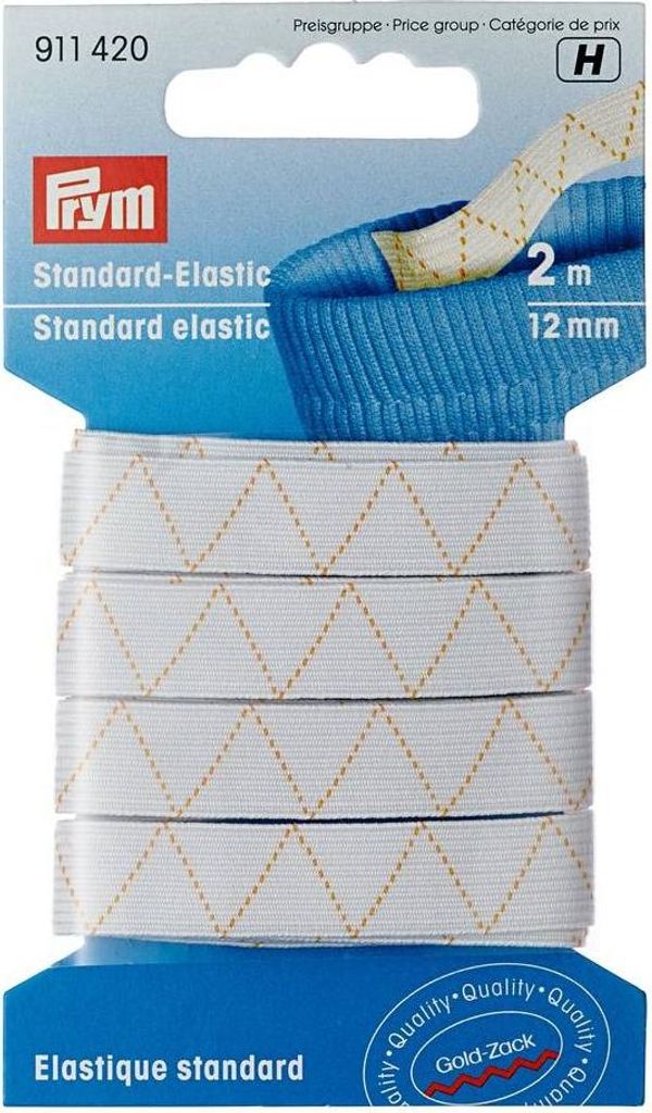 Prym 911420, 12 mm, Biały, 2 m, 1 szt. Zdjęcie produktu 