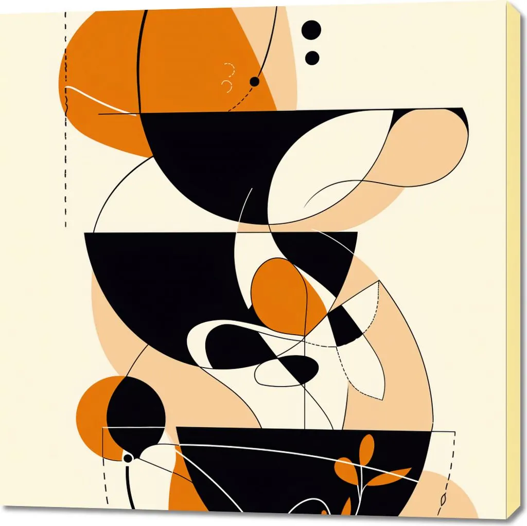 Quadro 100x100 cm Cerchi danzanti
