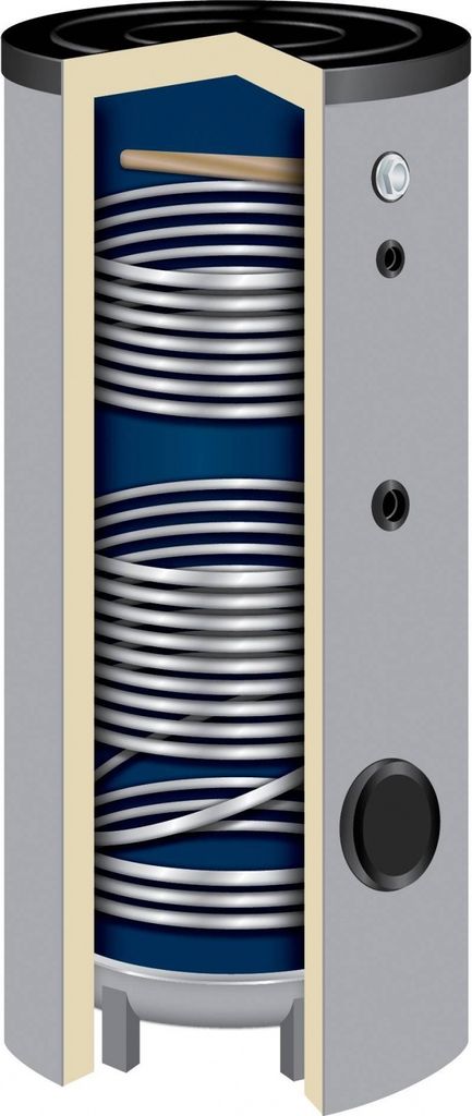 400 Liter Solarspeicher Warmwasserspeicher SO-400 Liter Isoliert 50 mm