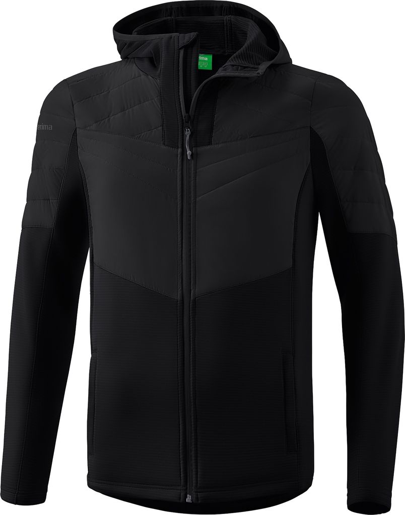 Erima Outdoor Hybrid Jacke Herren Kinder schwarz Gr M