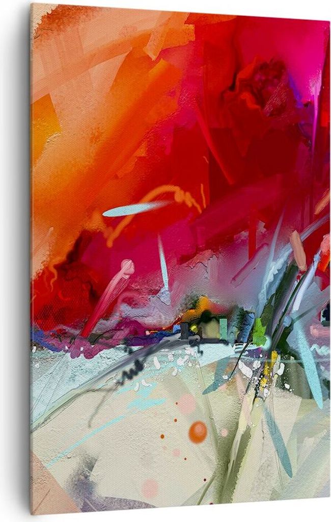 Bild auf Leinwand - Leinwandbild - Einteilig - Abstraktion modern - 80x120cm - Wand Bild - Wanddeko - Wandbilder - Leinwanddruck - Wanddekoration -...