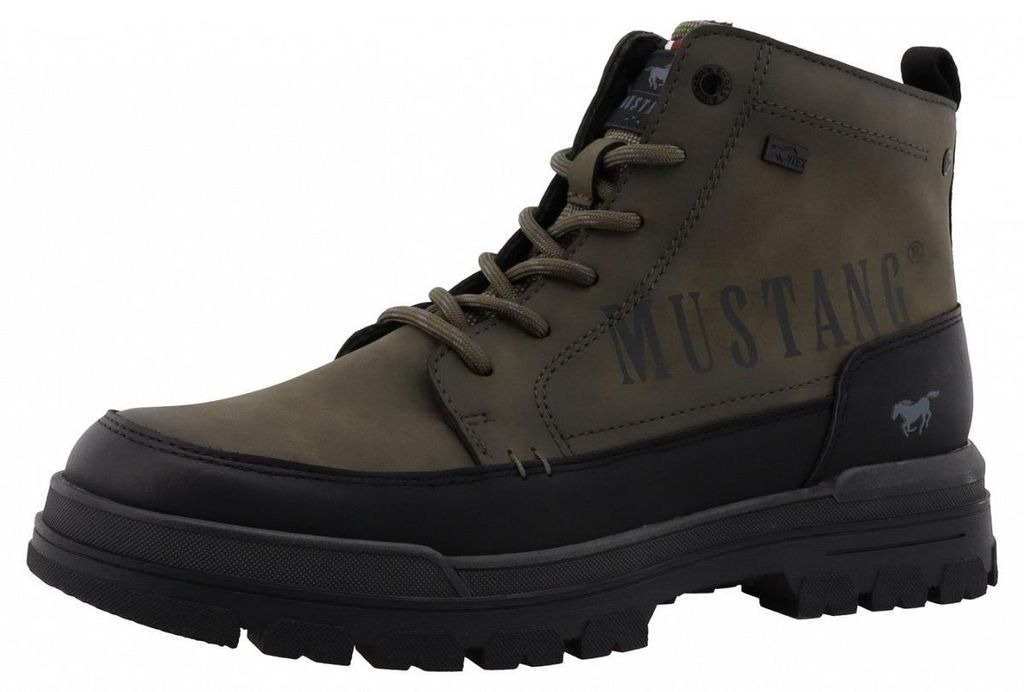 Sznurowane buty Mustang zielone Zdjęcie produktu 