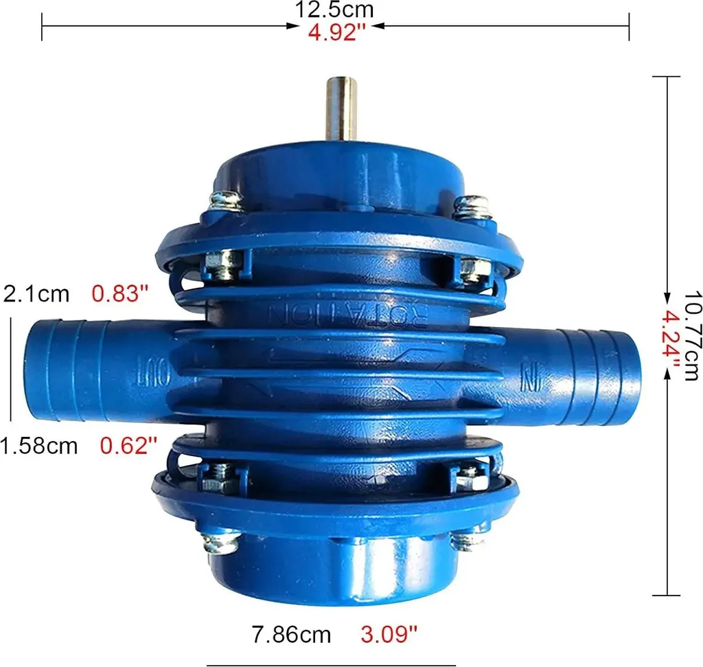 Mini pompe à eau pour perceuse électrique auto-amorçante - Bleue