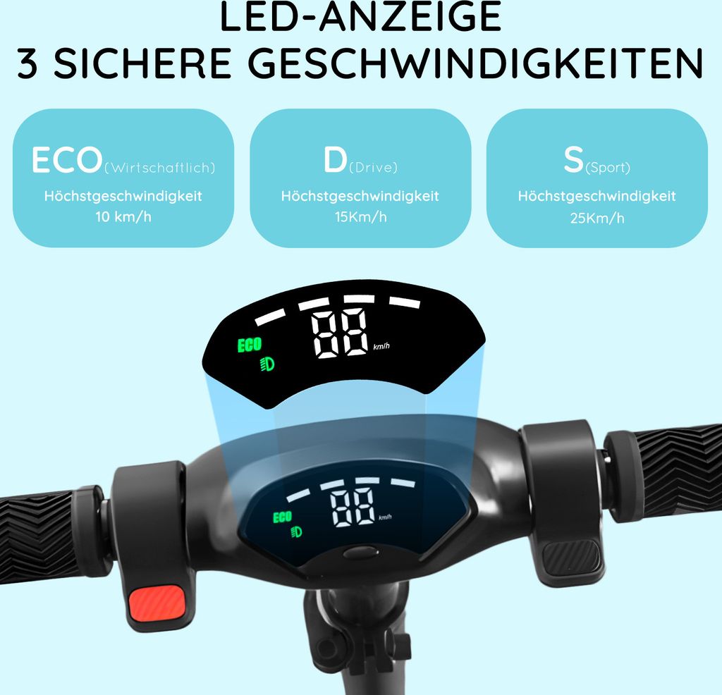 Elektroscooter Kinder Klappbar E-Scooter mit LCD-Anzeige Produktbild 3