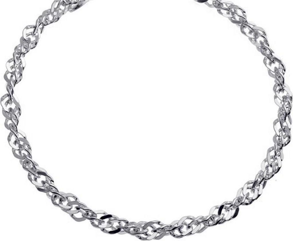 SILBERKETTEN STORE Singapurkette Armband 4,5mm - 925 Silber, Länge wählbar von 16-25cm - 16cm