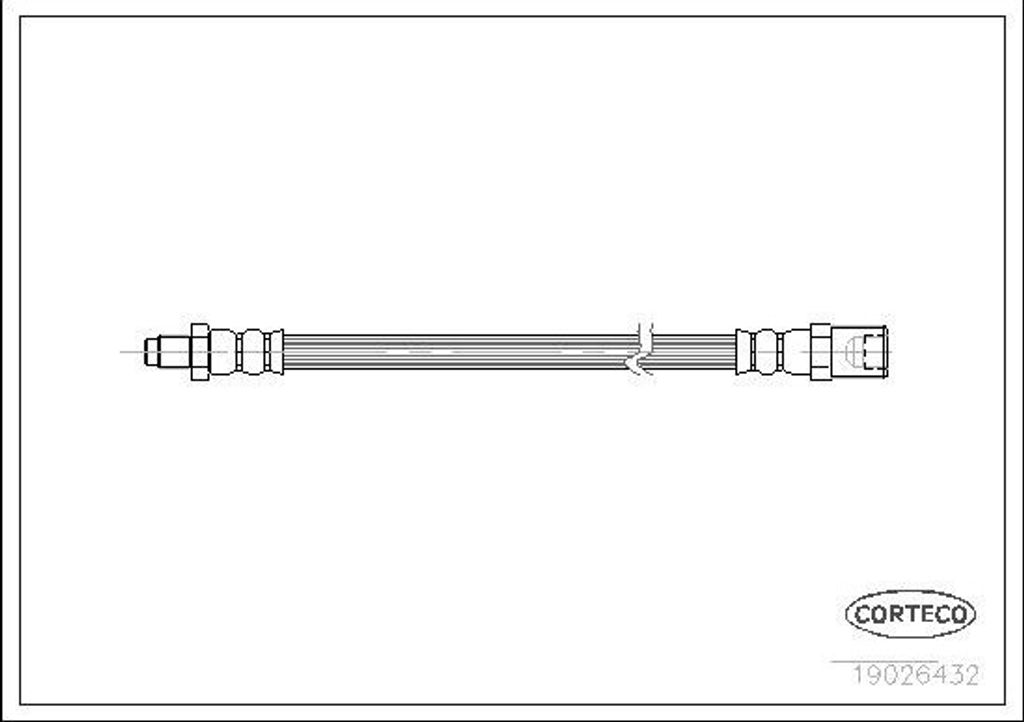 CORTECO 19026432 Bremsschlauch Vorne für IVECO DAILY III Pritsche/Fahrgestell