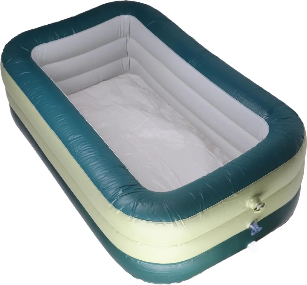 Piscina Bambini Rettangolare Motivo Simpatico - PVC Resistente Verde - 4