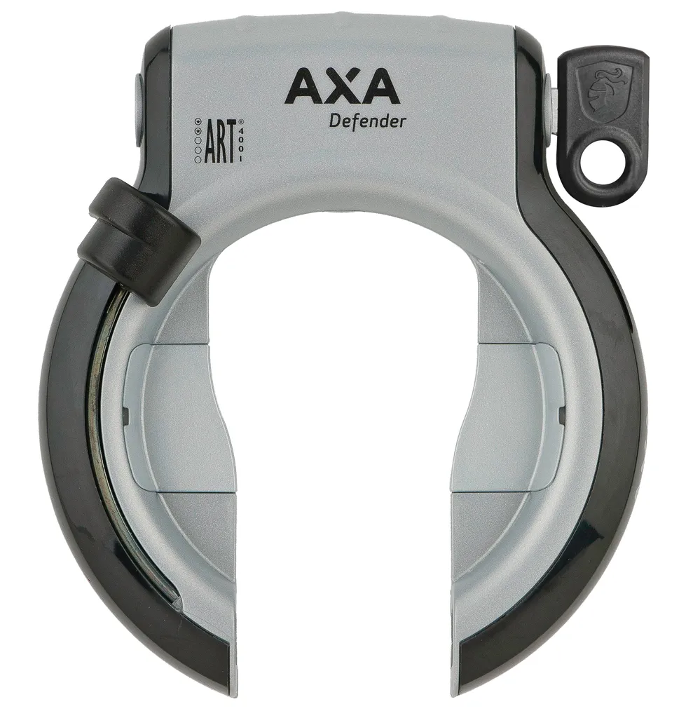 AXA Defender Antivol de Cadre ART** en Acier Trempé Argent Noir