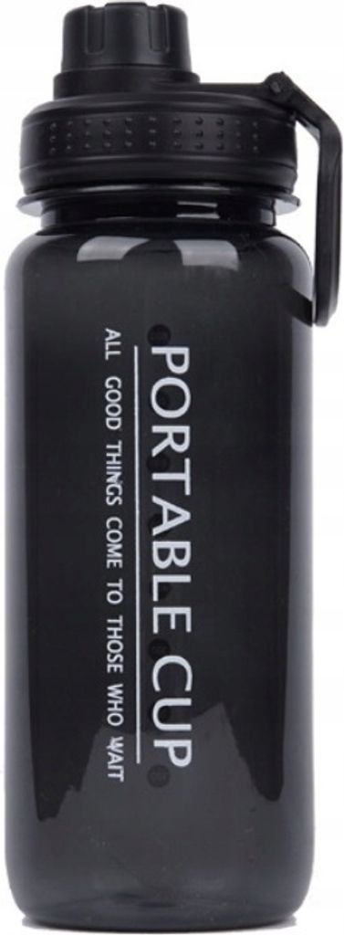 Tragbare Fitness-Wasserflasche 600 ml, Schwarz, PSA Durable Plastic, 21x7x6,5 cm
