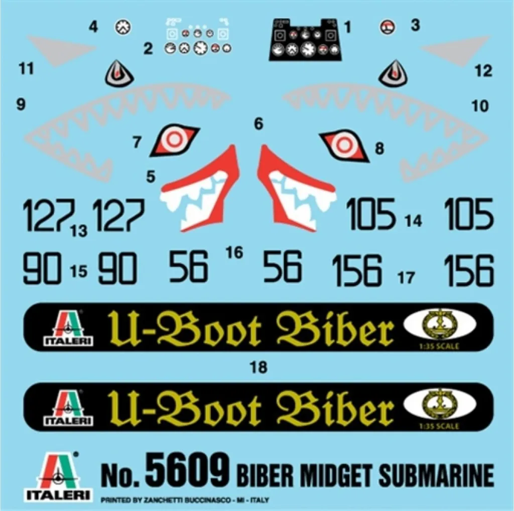 Italeri 5609 Biber Mini sous-marin allemand 1:35 kit de montage - 3