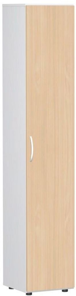 Geramöbel Flügeltürenschrank mit Standfüßen, Griff links oder rechts, inkl. Türdämpfer, nicht abschließbar, 400x420x2160, braun/Weiß, S-34...