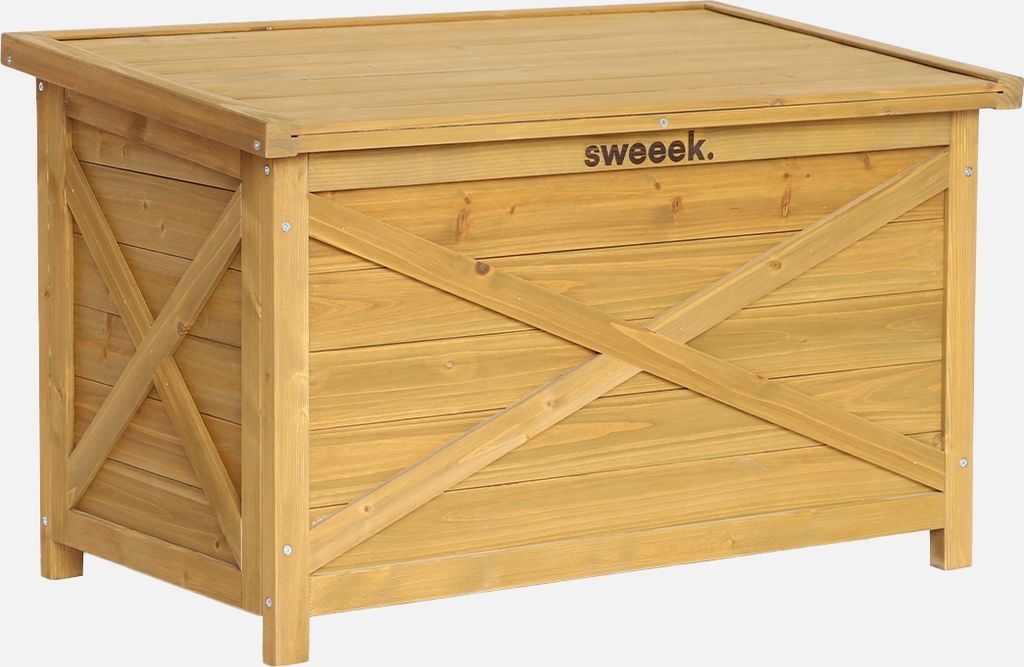 Cassapanca in legno di abete 80cm, Marrone naturale Immagine del prodotto 