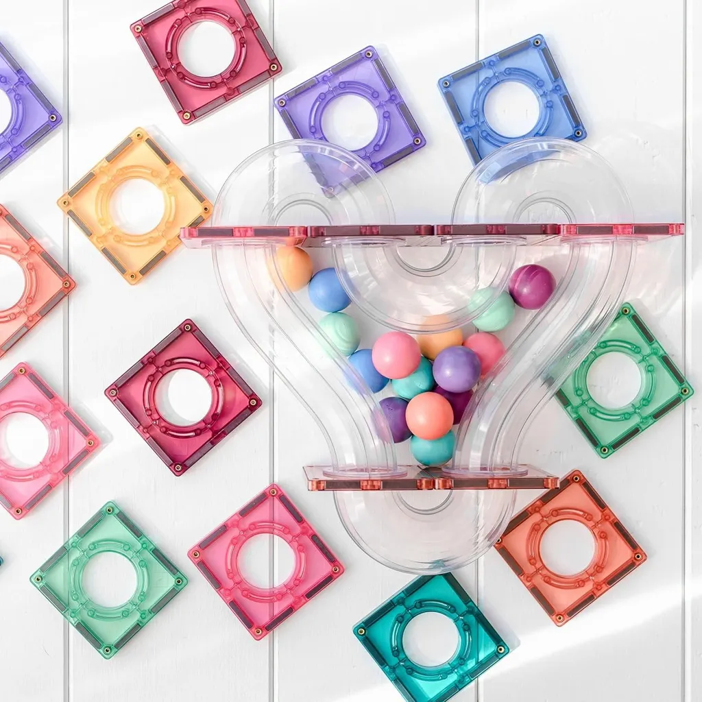 Boules de Marbre Pastel Connetix : Accessoire de Jeu de Construction