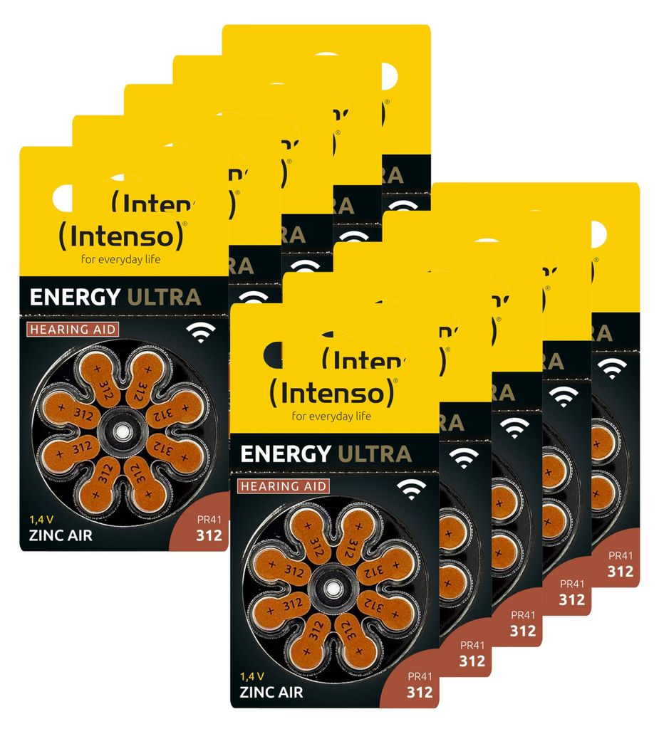 Batterie Zinc Air, 312, 1.45V Energy Ultra, Retail Produktbild 