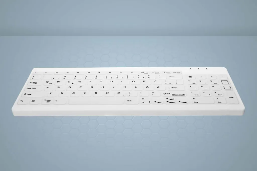 Clavier médical lavable Active Key AK-C7012 blanc avec membrane USB - 3