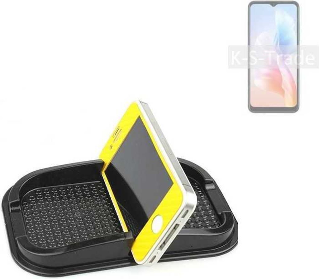 K-S-Trade Auto Anti Rutsch Matte Smartphone-Halter kompatibel mit Doogee X98 Pro Haft Pad Armaturenbrett Handy-Halterung Silikon