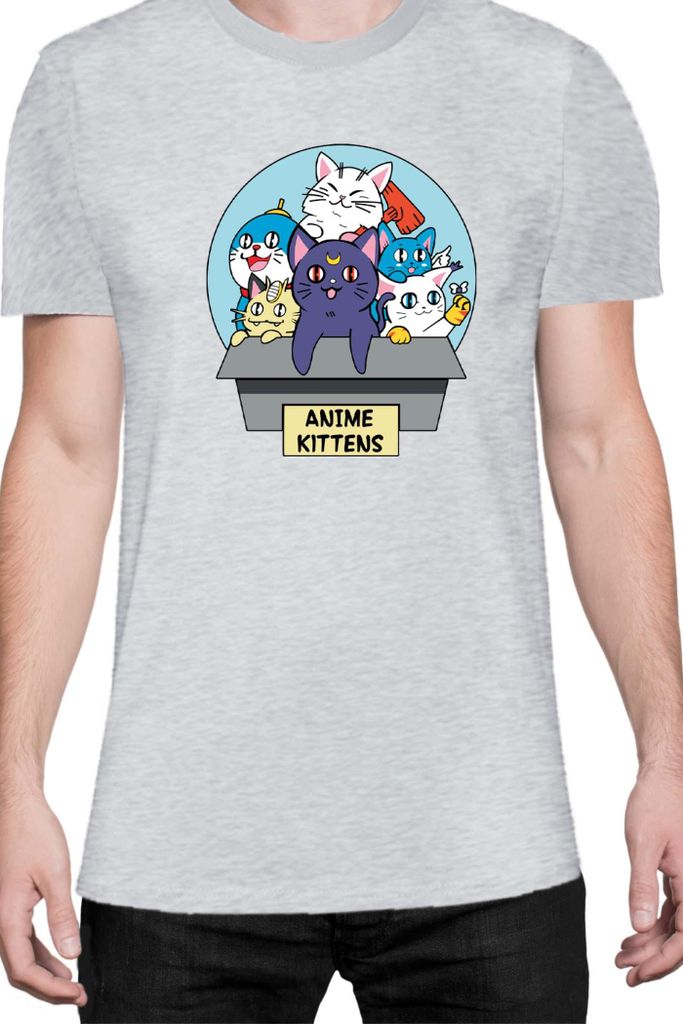 Herren T-Shirt Japan Manga Anime Comics Animation Sailor Anime Manga Moon 13, Man 3XL / Grau