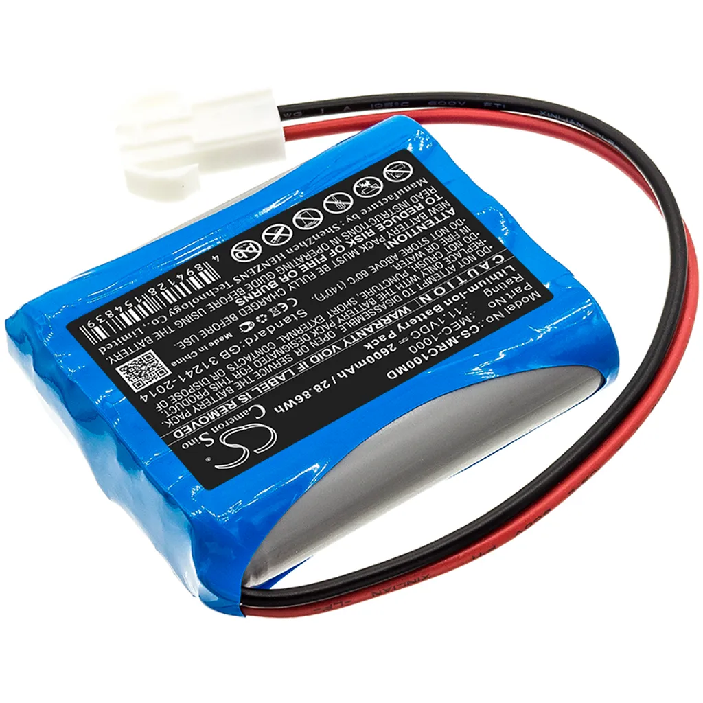 Batterie Mindray MEC-1000 TECHTEK haute capacité 2.3Ah - 2