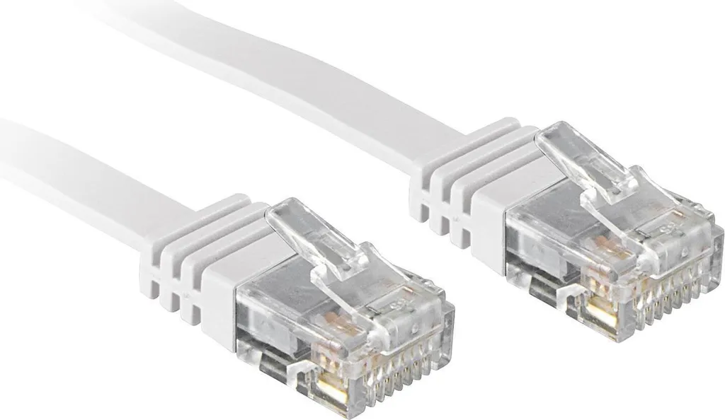 Cavo Ethernet Piatto Lindy 47505 Cat6 10m Bianco | Connessione Stabile
