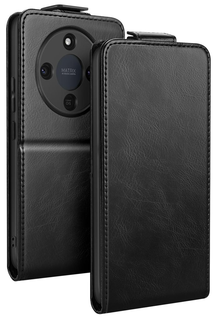 Avizar, Vertikales Klappetui mit Kartenfach für Honor Magic 8 Lite, Schwarz
