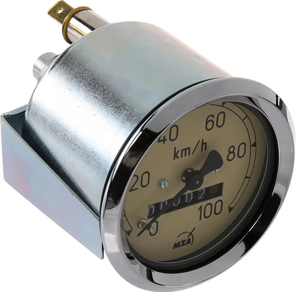 Compteur 100km/h chromé Ø60mm pour motos Simson SR59 Berlin et MZ RT