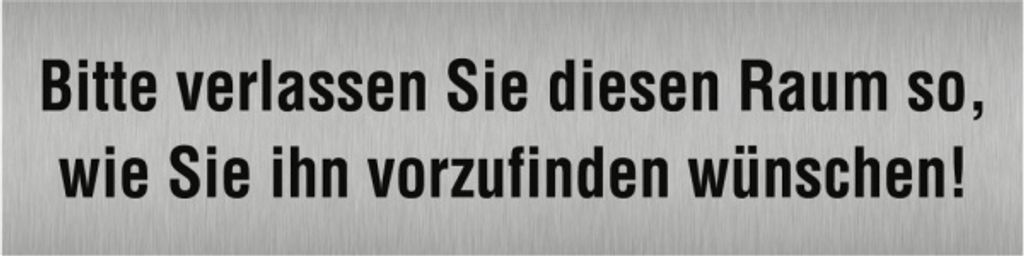 Dreifke Piktogramm Bitte verlassen Sie diesen Raum..., Edelstahl,selbstklebe...