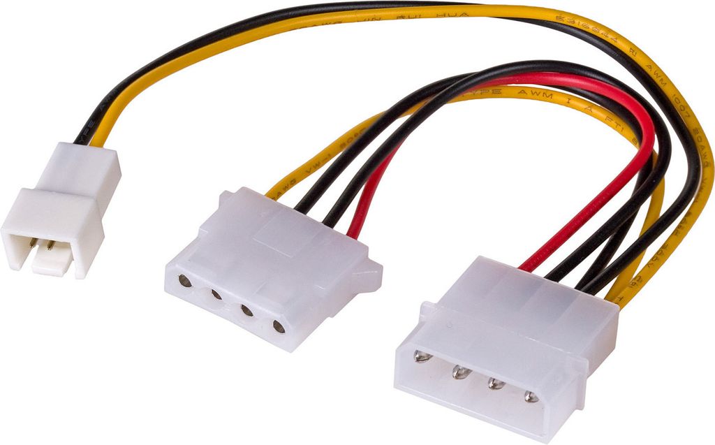 Kabel Molex – 3 pin / Molex Akyga AK-CA-35 rozdzielacz zasilania wentylator 15cm