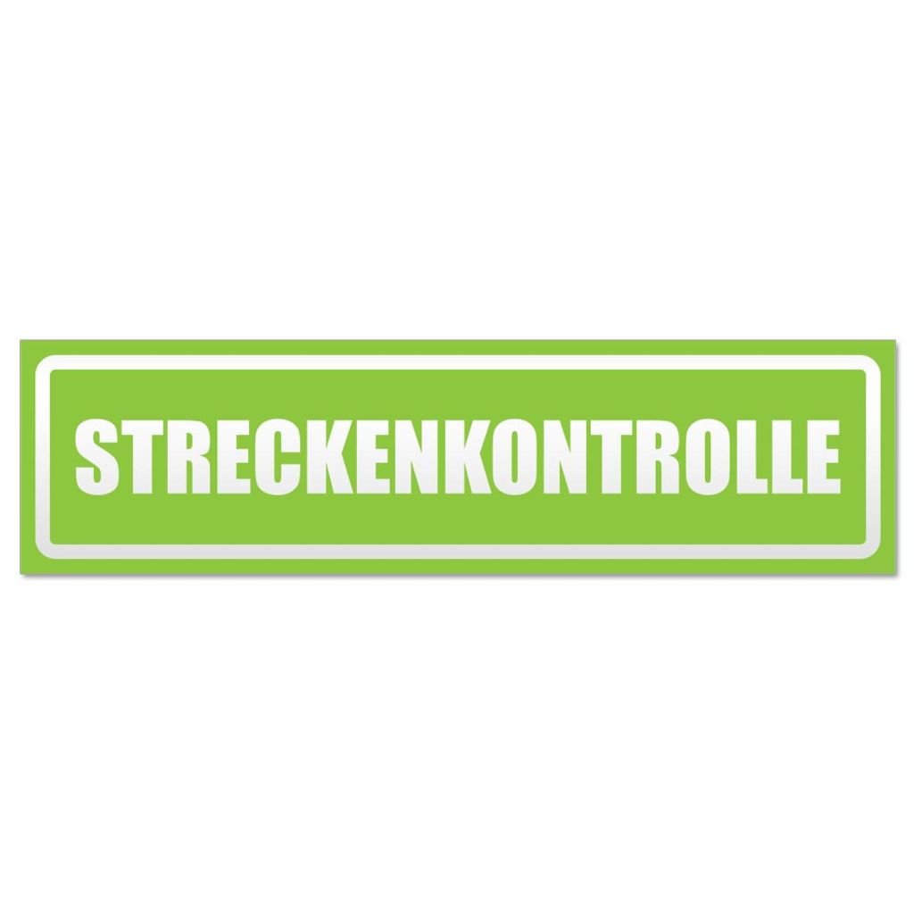 Streckenkontrolle invertiert Magnetschild Schild magnetisch