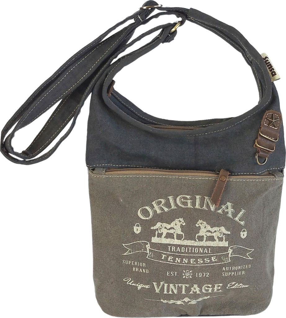 Sunsa Canvas Umhängetasche. Vintage Stil Crossbody Hobo Tasche. Kleine Schultertasche