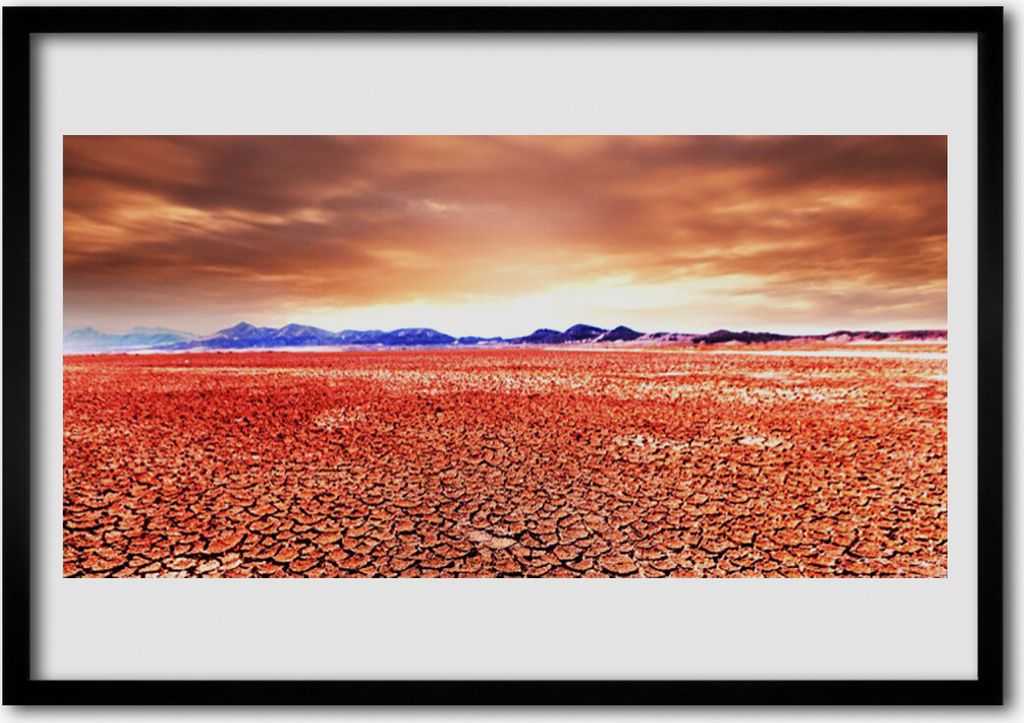 Bild 70x50 MDF-Rahmen Wandkunst Landschaft, Wüste, Sand
