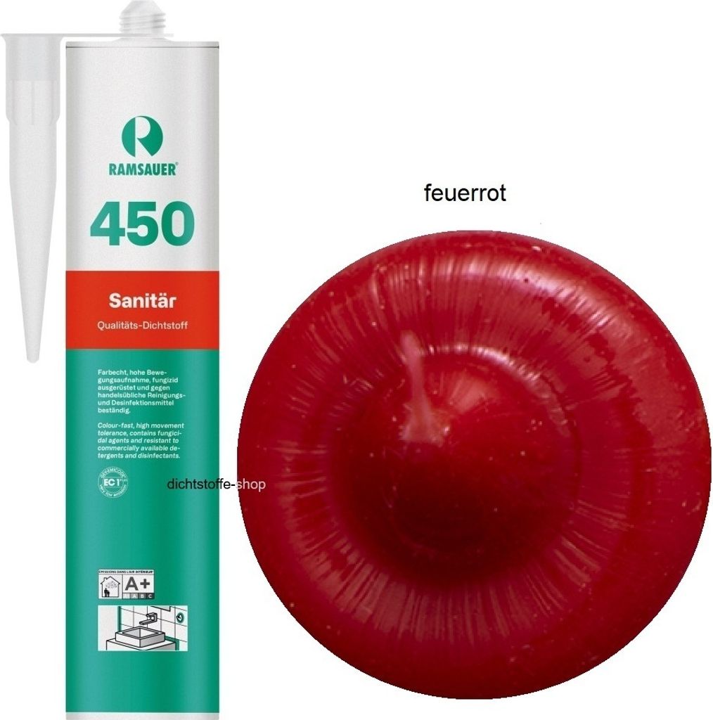 Ramsauer 450 Sanitär 1K Silikon Dichtstoff 310ml Kartusche Produktbild 
