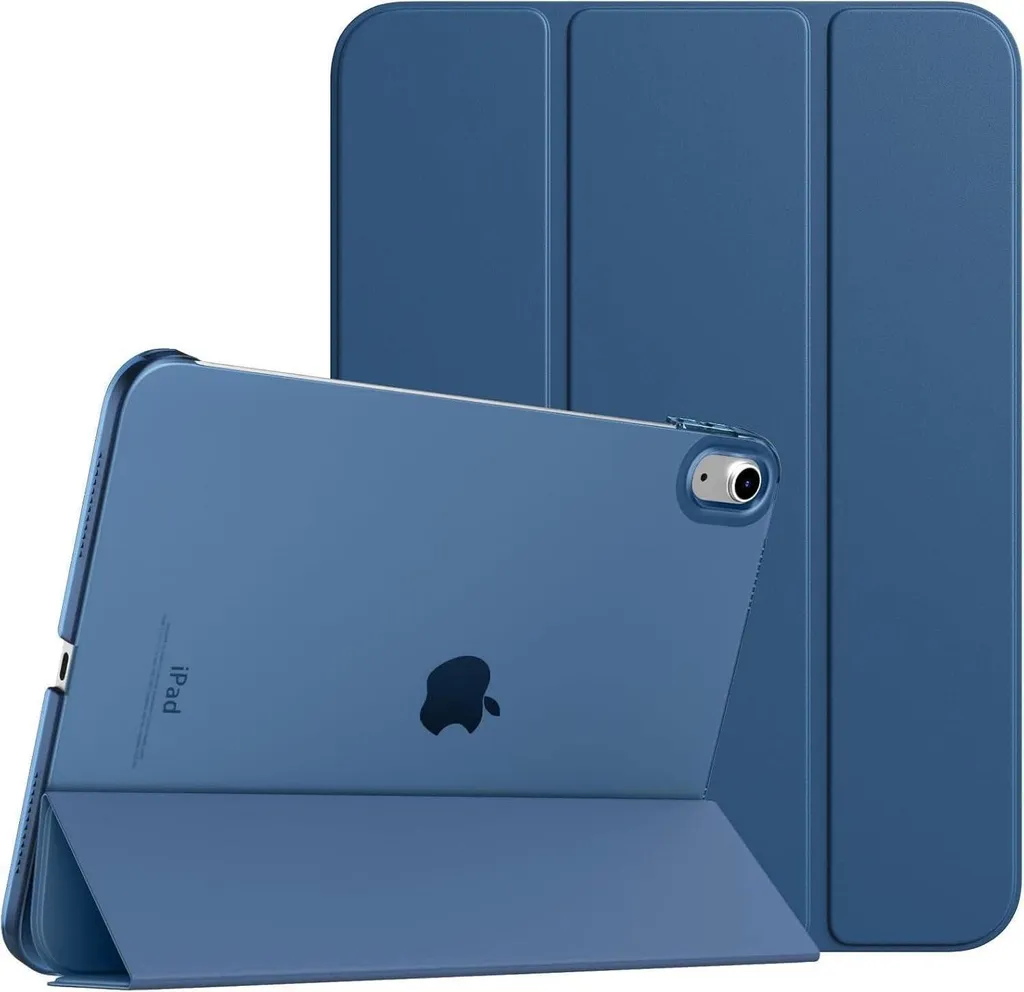 Housse iPad 10.9 pouces 2022 - Smart Case Cover Fine en Gris Bleu