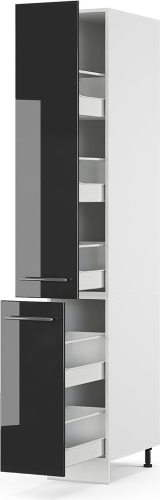 Badschrank Vicco Fame-Line Anthrazit Hochglanz 30 x 206.8 Produktbild 