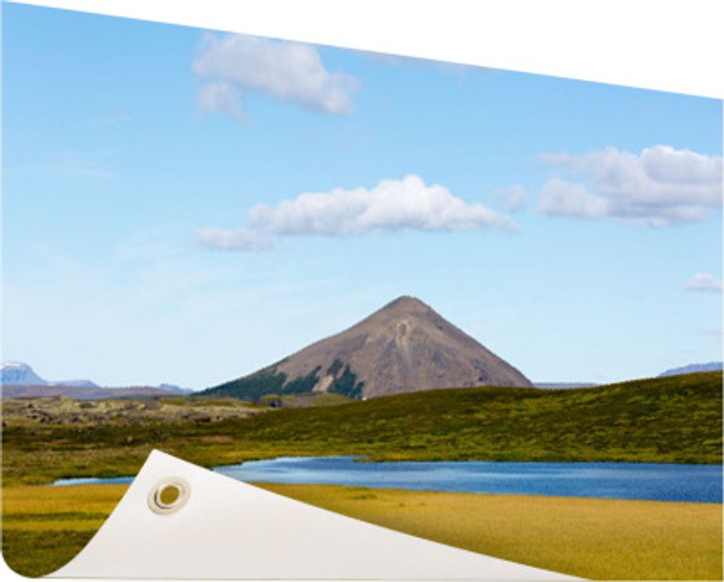 MuchoWow 60x40 cm Outdoor-Poster Gartendeko Sichtschutz Garten Poster für den Garten Vulkanische Landschaft in Island