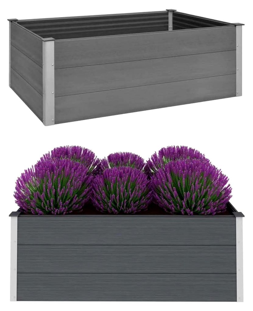 Hochbeet WPC 150x100x54 cm grau