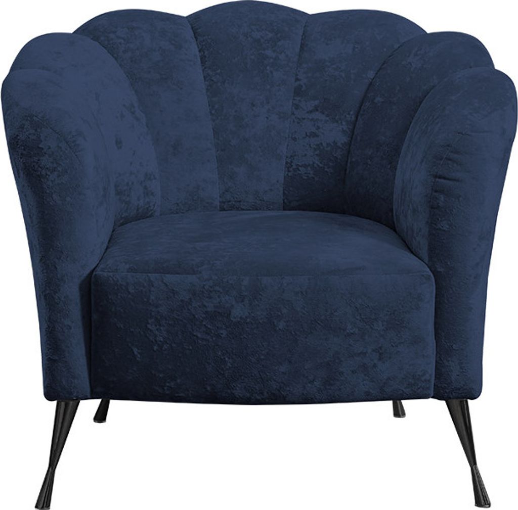 MIRJAN24 Sessel Adria, Stilvoll Polstermöbel, Modernes Design, Relaxsessel vom Hersteller (Farbe: Eureka 2127, Füße: Schwarz Chrom)